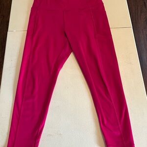 Victoria's Secret Women’s Vibrant Hot Pink Leggings, Size Large